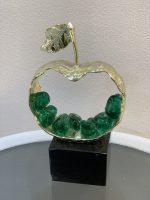 Gold apple crystal decor DH-item 01107